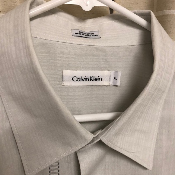 90'S Calvin Klein short sleeve cotton shirt, men's size L, vintage cotton navy blue type Vintage Second Hand